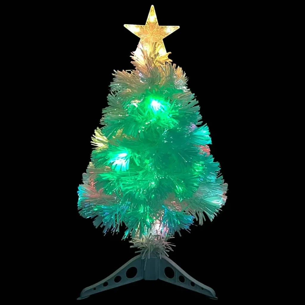 Artificial Pre-lit Christmas Tree White 64 cm Fibre Optic 329083