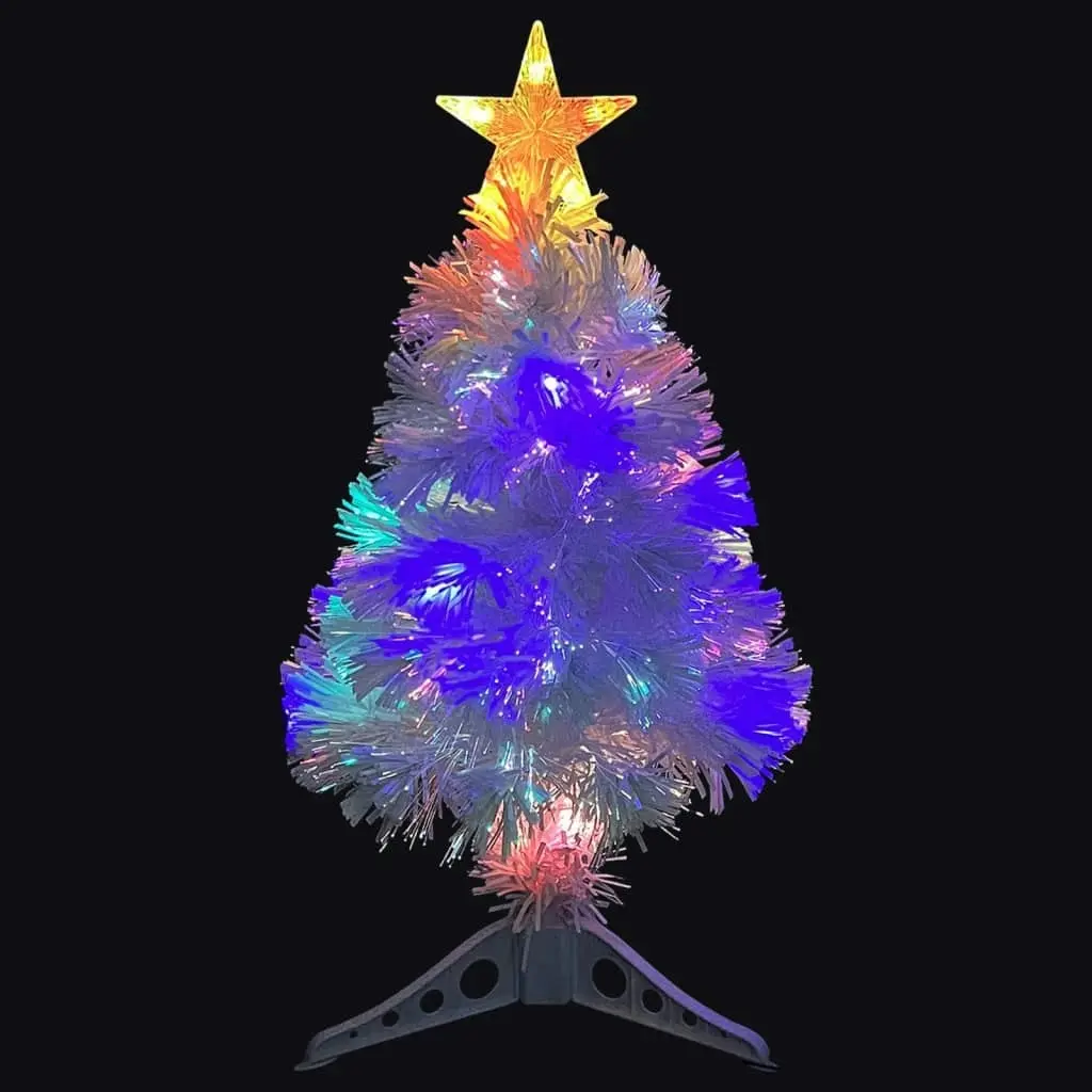 Artificial Pre-lit Christmas Tree White 64 cm Fibre Optic 329083