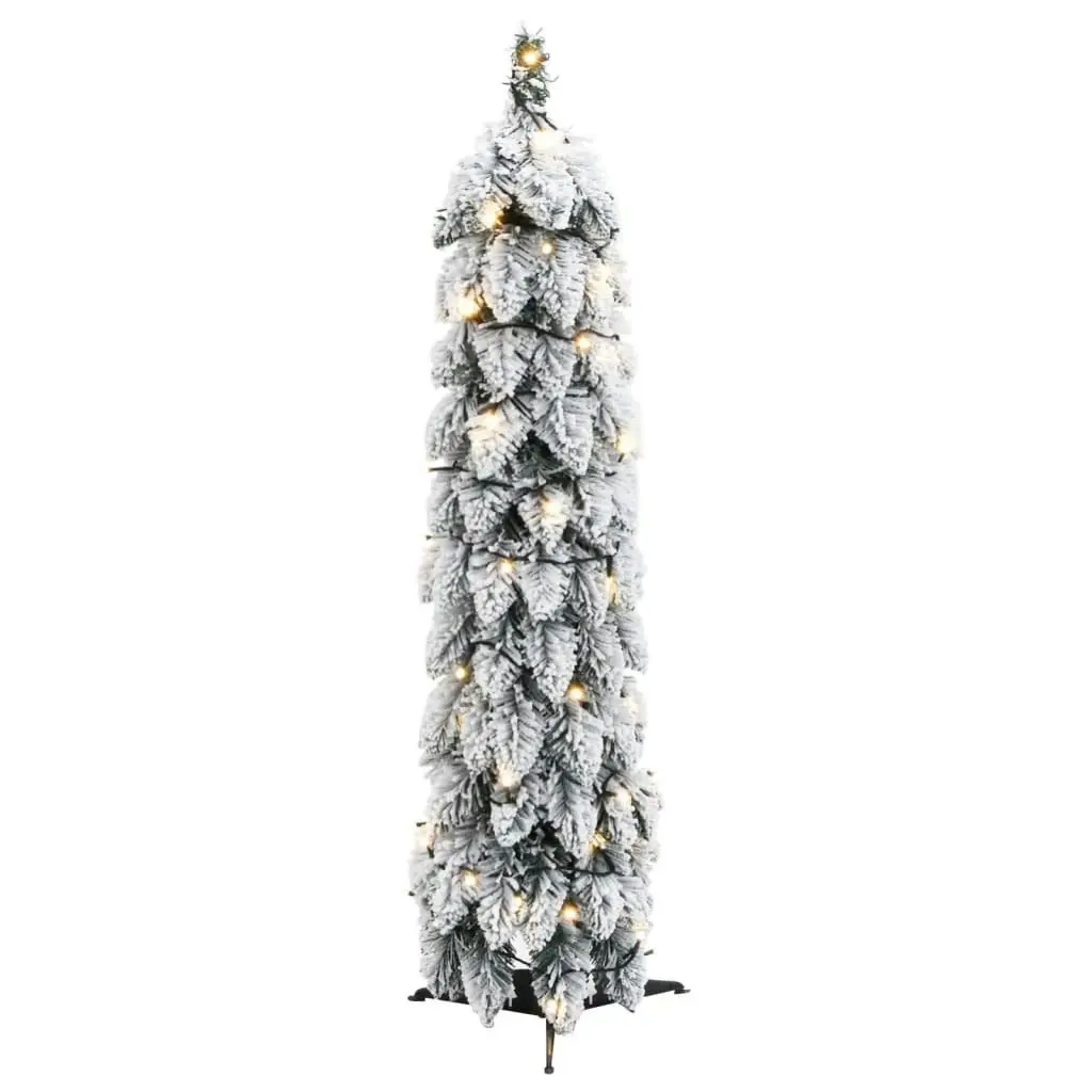 Artificial Pre-lit Christmas Tree with 30 LEDs and Flocked Snow 60 cm 357694