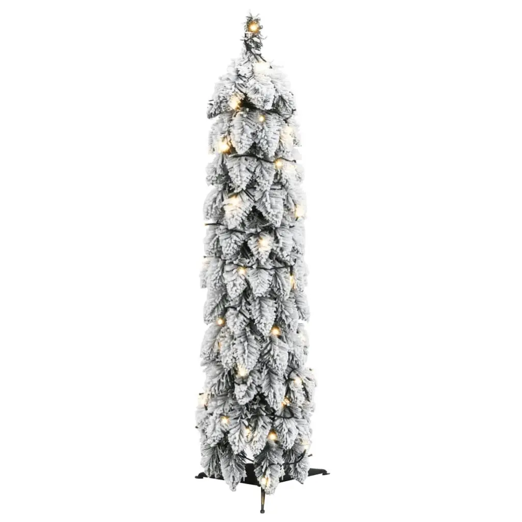 Artificial Pre-lit Christmas Tree with 45 LEDs and Flocked Snow 90 cm 357695