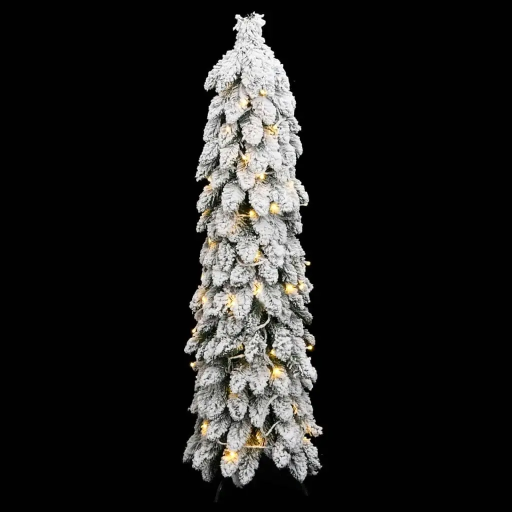 Artificial Pre-lit Christmas Tree with 60 LEDs and Flocked Snow 120 cm 357696