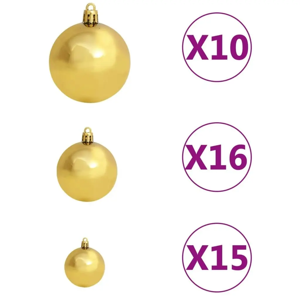 Artificial Pre-lit Christmas Tree with Ball Set 210 cm 3077801