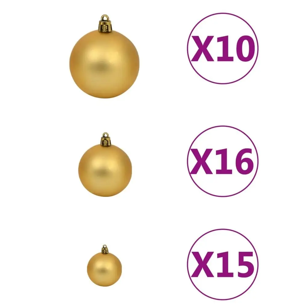 Artificial Pre-lit Christmas Tree with Ball Set 210 cm 3077801