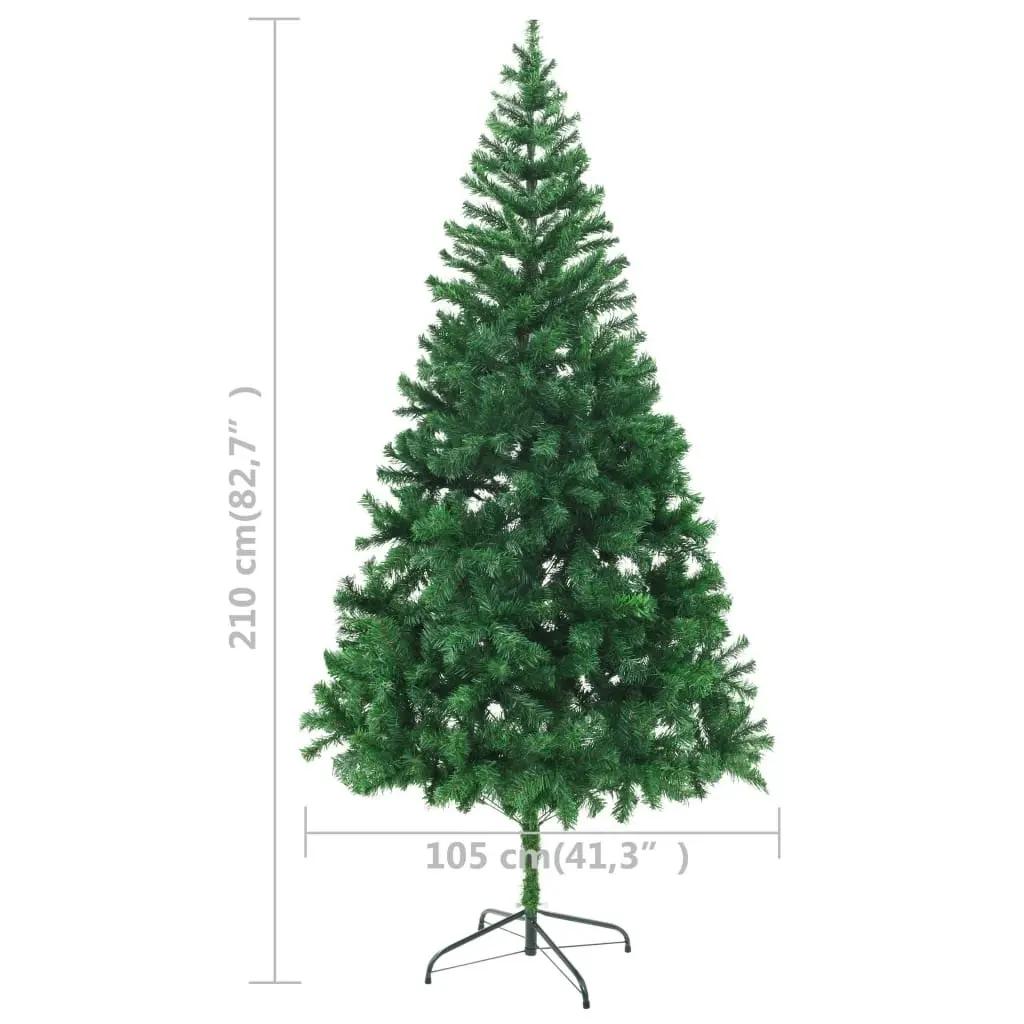 Artificial Pre-lit Christmas Tree with Ball Set 210 cm 910 Branches 3077576