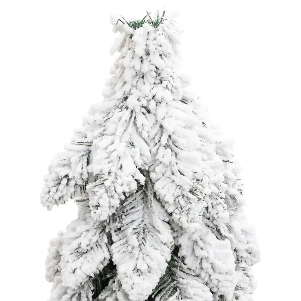 Artificial Pre-lit Christmas Tree with 80 LEDs and Flocked Snow 150 cm 357697