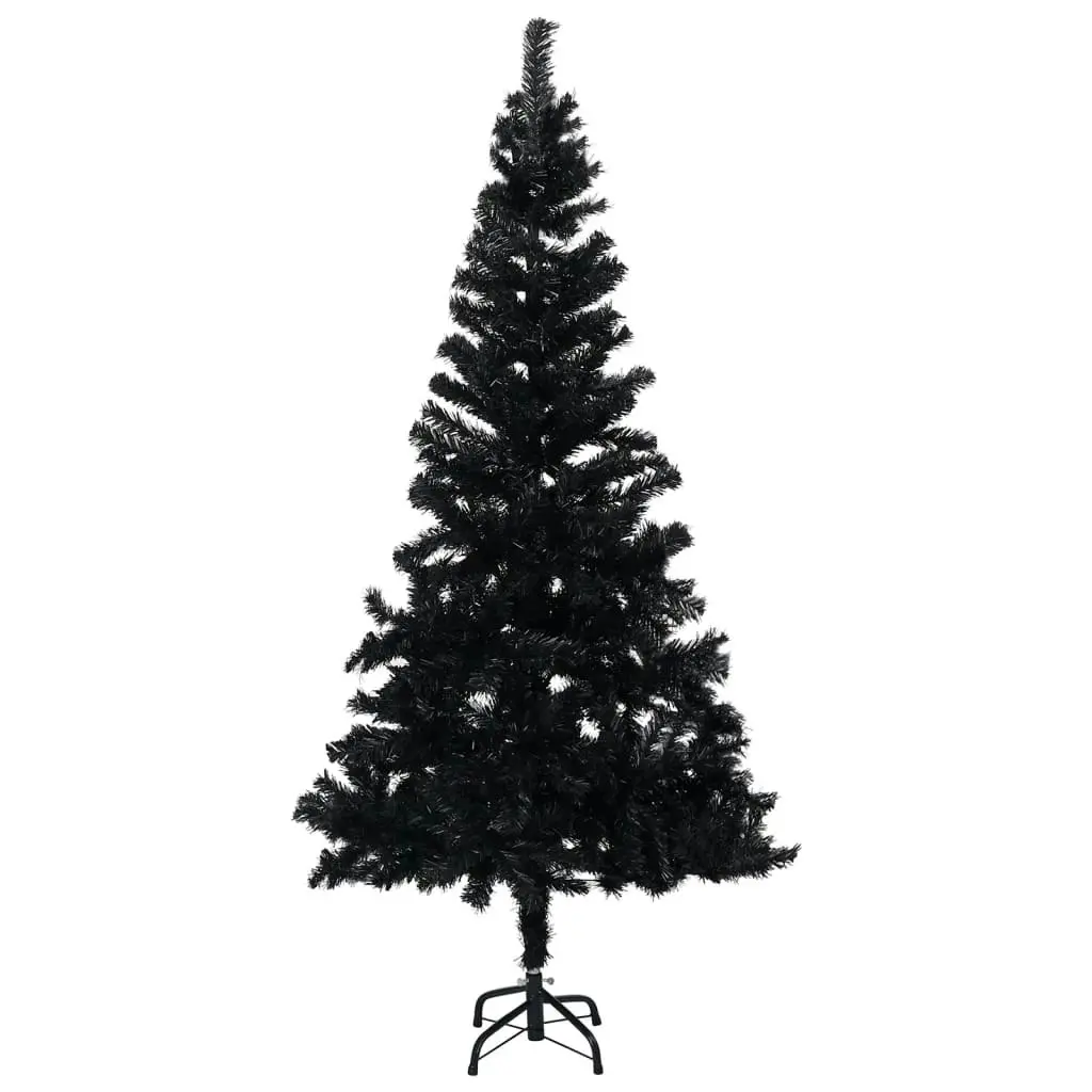 Artificial Pre-lit Christmas Tree with Ball Set Black 240 cm PVC 3077592