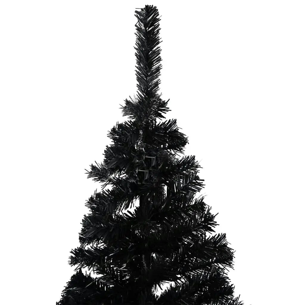 Artificial Pre-lit Christmas Tree with Ball Set Black 240 cm PVC 3077592