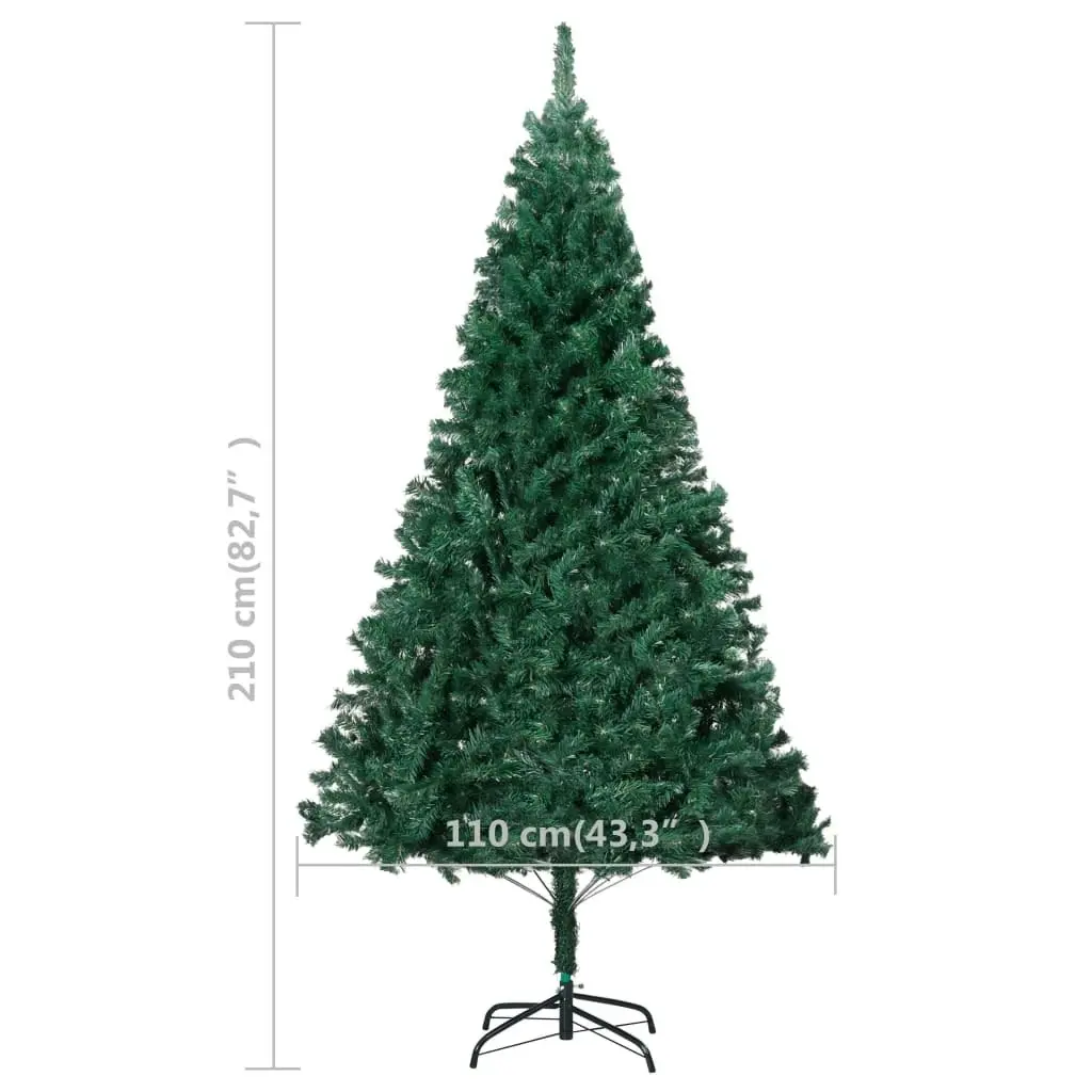 Artificial Pre-lit Christmas Tree with Ball Set Green 210 cm PVC 3077623