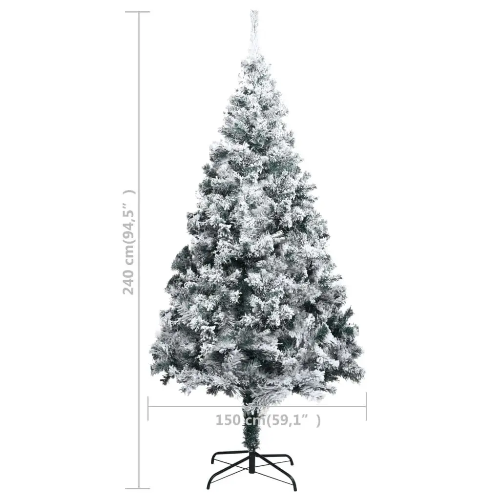 Artificial Pre-lit Christmas Tree with Ball Set Green 240 cm PVC 3077822