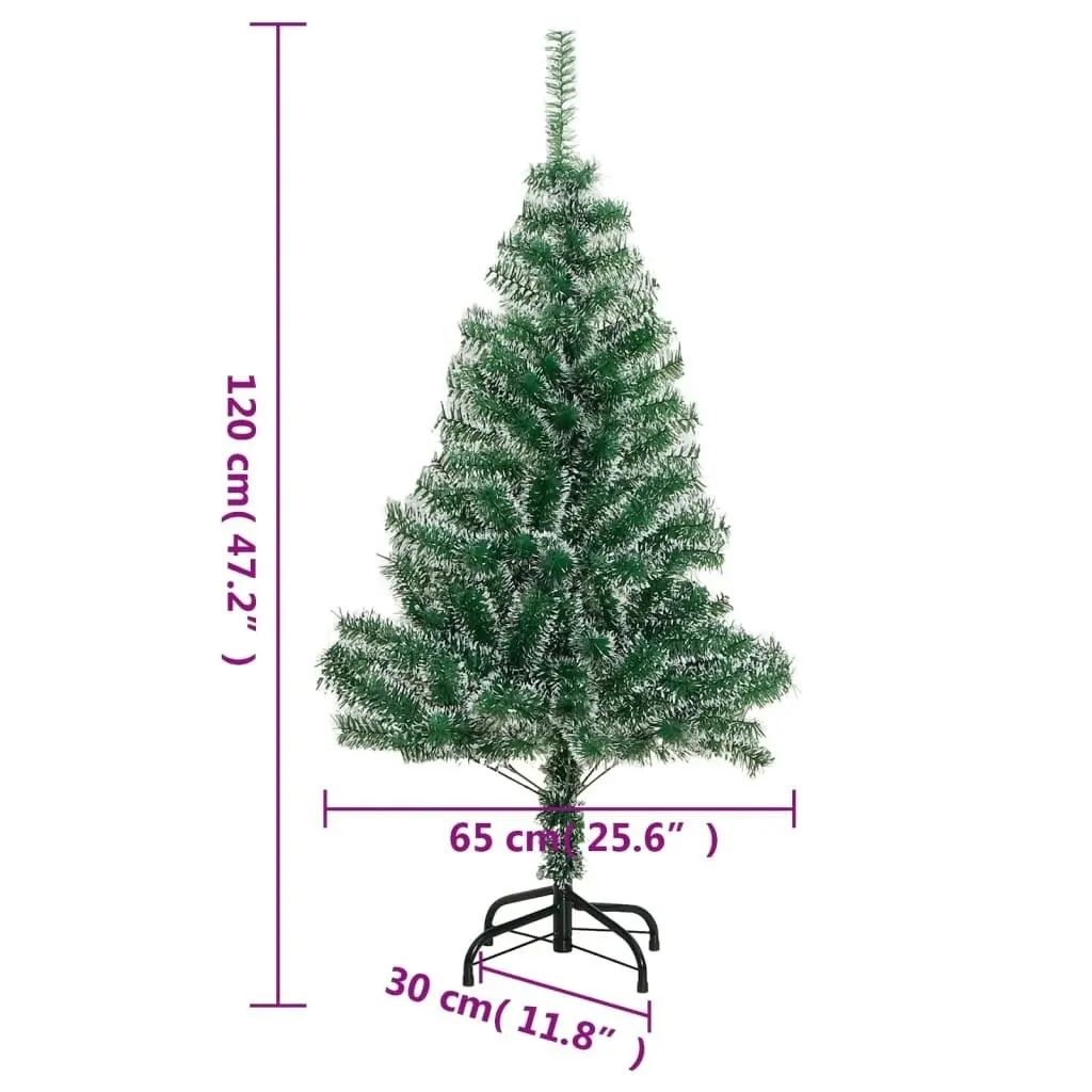 Artificial Christmas Tree 150 LEDs & Flocked Snow 120 cm 3210075