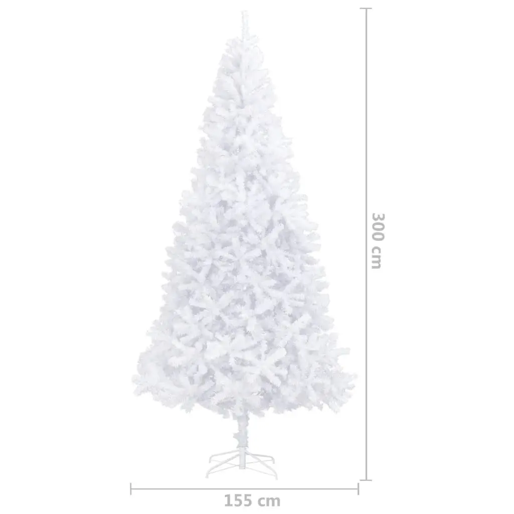 Artificial Pre-lit Christmas Tree with Ball Set LEDs 300 cm White 3077837