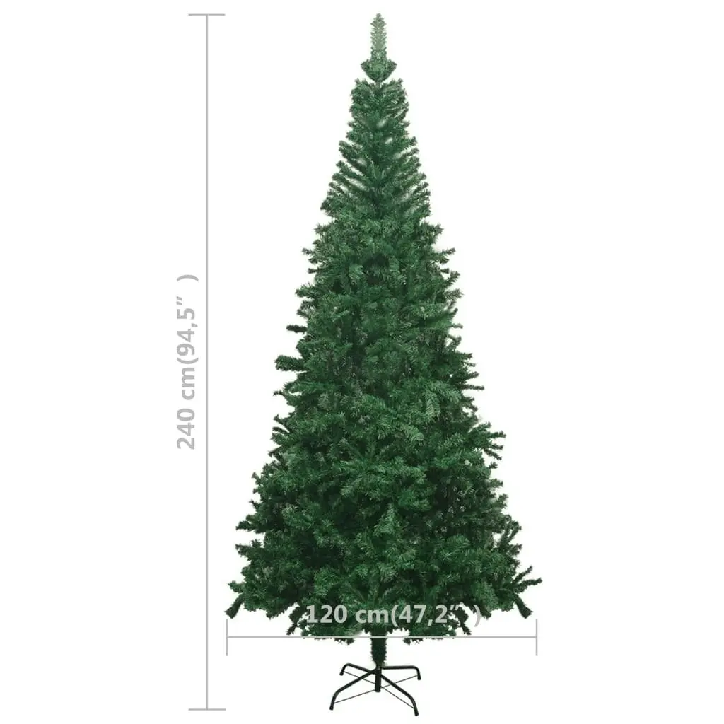 Artificial Pre-lit Christmas Tree with Ball Set L 240 cm Green 3077491