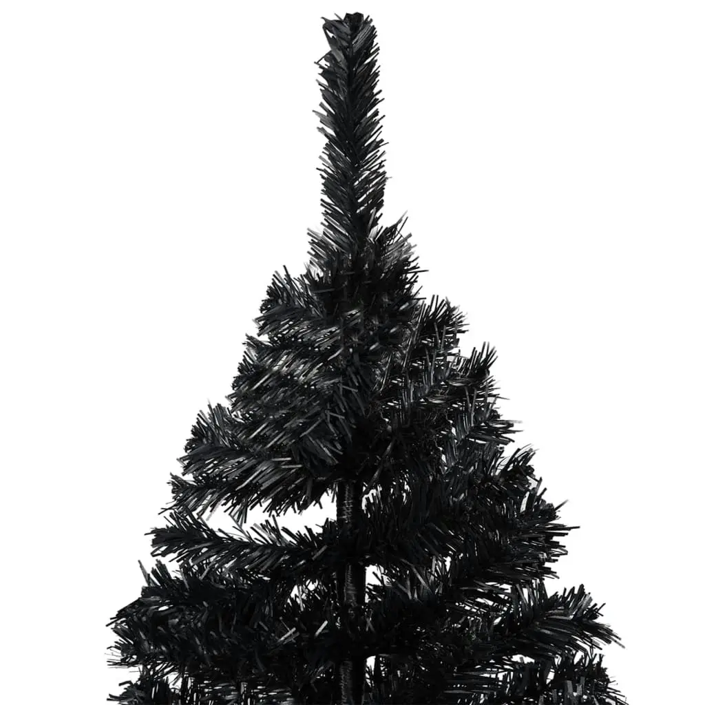 Artificial Pre-lit Christmas Tree with Ball Set Black 240 cm PVC 3077678