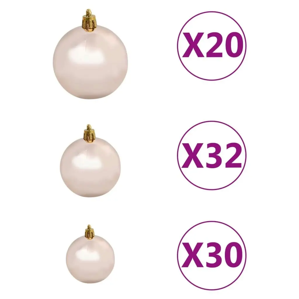 Artificial Pre-lit Christmas Tree with Ball Set LEDs 400 cm White 3077839