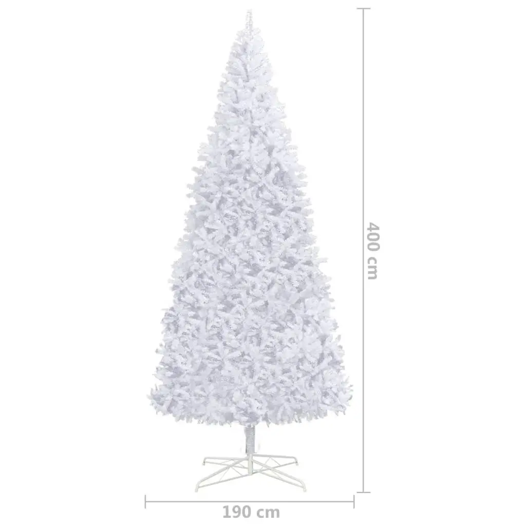 Artificial Pre-lit Christmas Tree with Ball Set LEDs 400 cm White 3077839