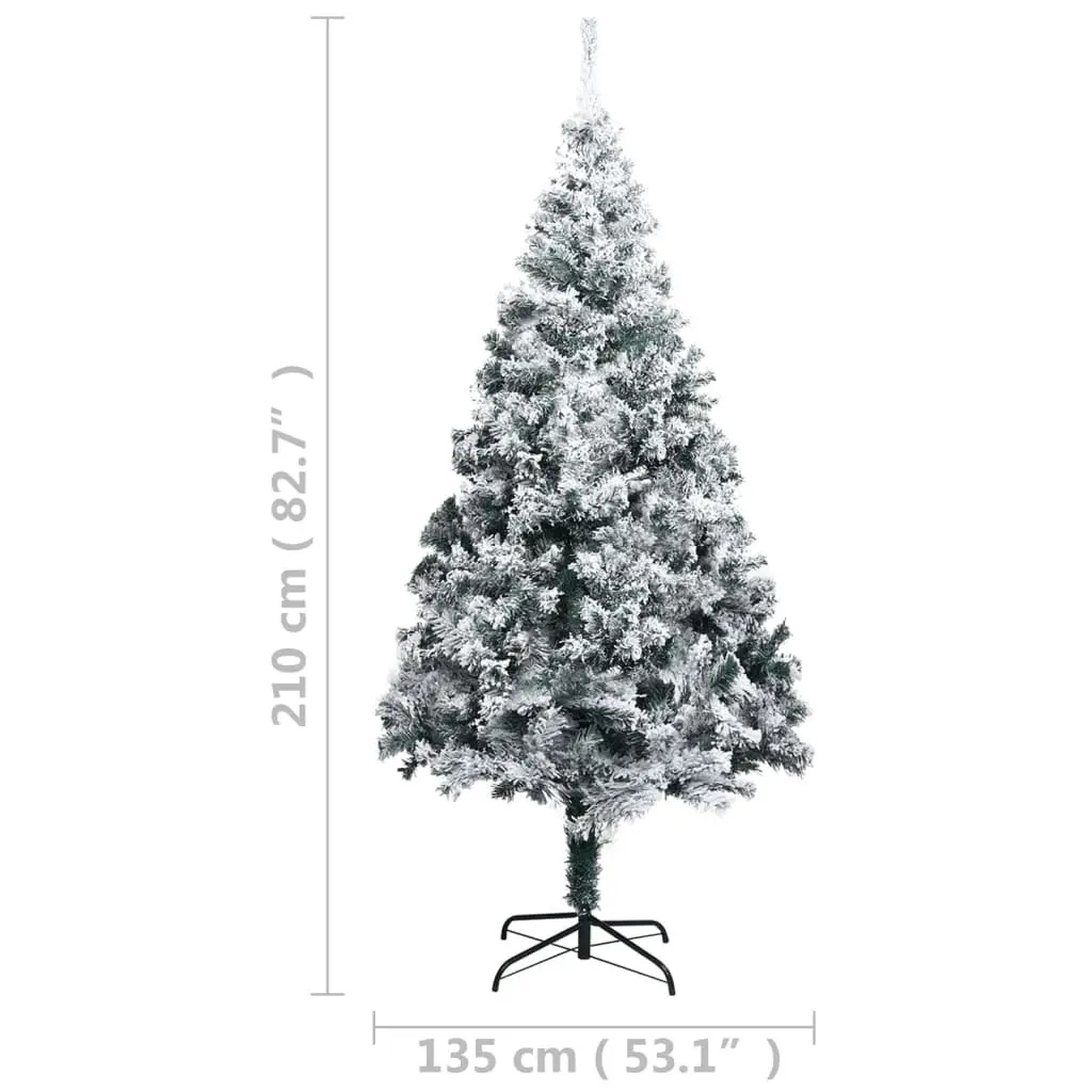 Artificial Pre-lit Christmas Tree with Ball Set Green 210 cm PVC 3077917