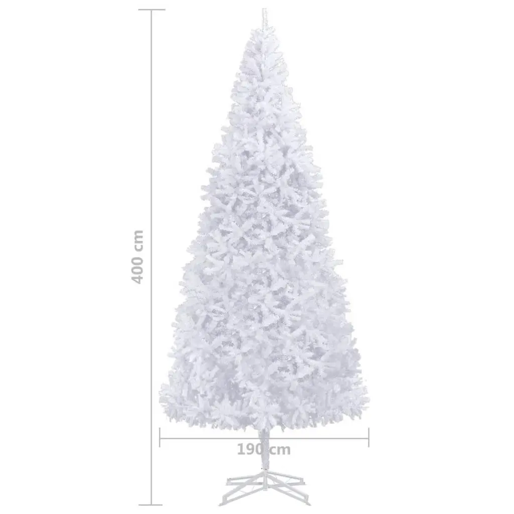 Artificial Pre-lit Christmas Tree with Ball Set LEDs 400 cm White 3077791