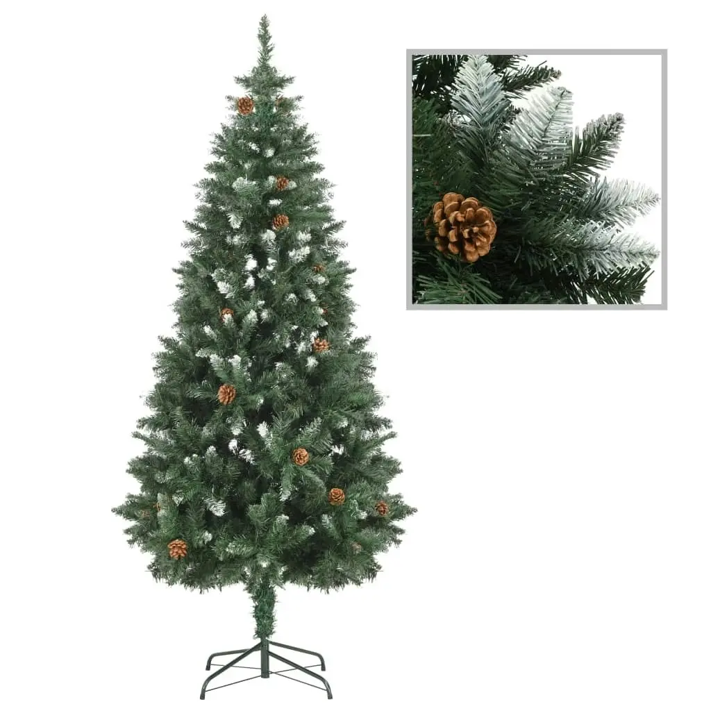 Artificial Pre-lit Christmas Tree with Ball Set Pine Cones 180 cm 3077896