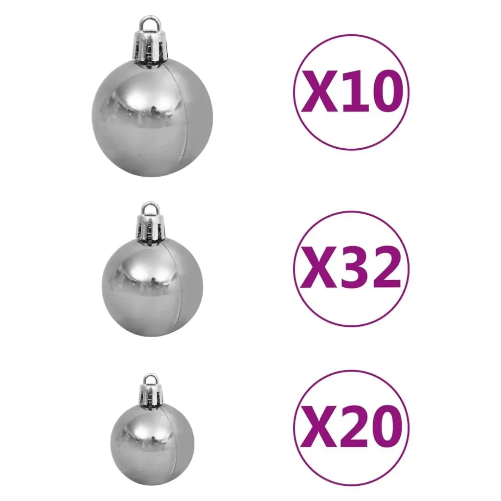 Artificial Pre-lit Christmas Tree with Ball Set LEDs 400 cm White 3077887