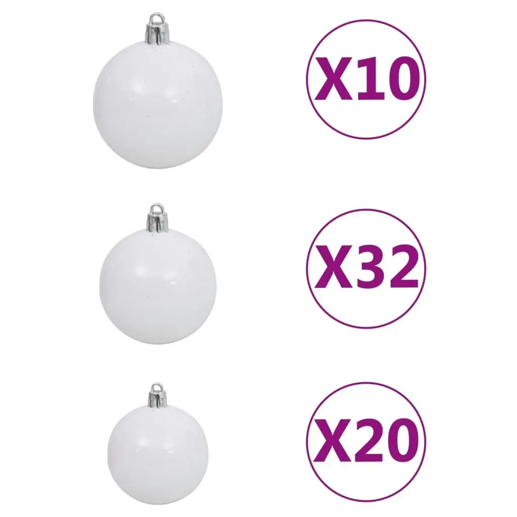 Artificial Pre-lit Christmas Tree with Ball Set LEDs 400 cm White 3077887