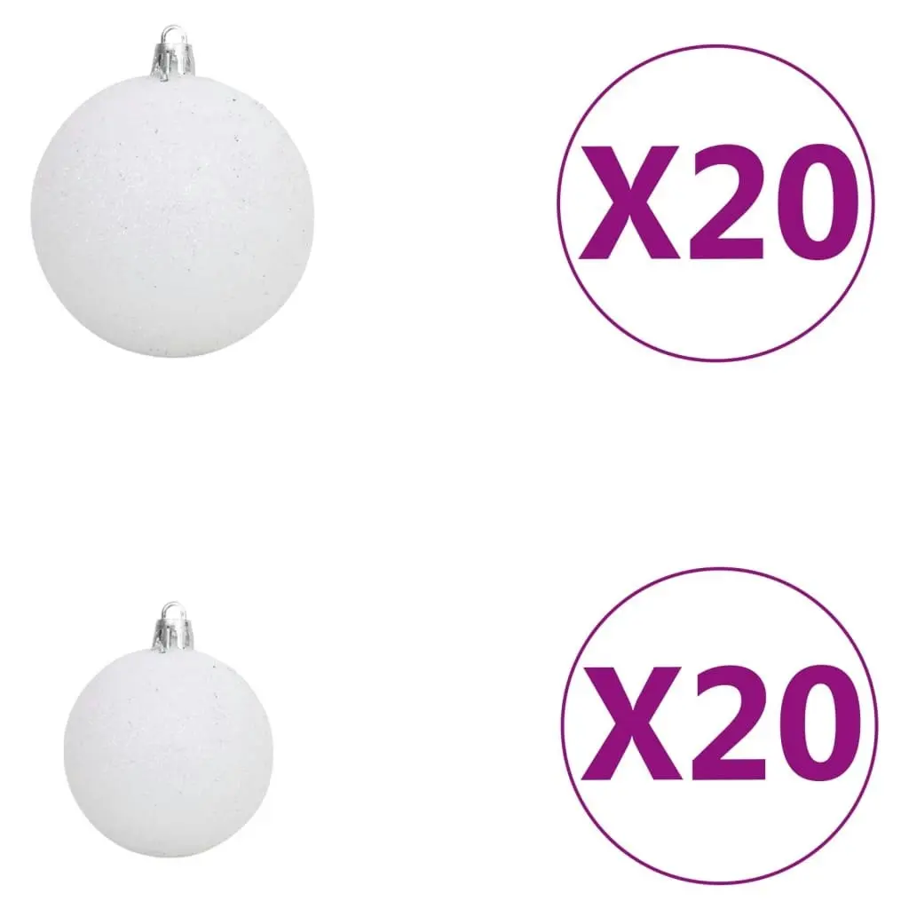 Artificial Pre-lit Christmas Tree with Ball Set LEDs 400 cm White 3077887