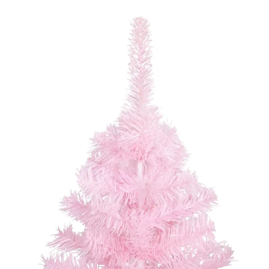 Artificial Pre-lit Christmas Tree with Ball Set Pink 180 cm PVC 3077671