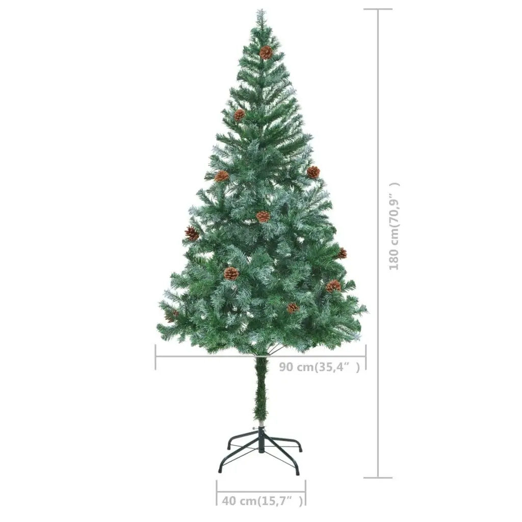 Artificial Pre-lit Christmas Tree with Ball Set Pinecones 180 cm 3077700