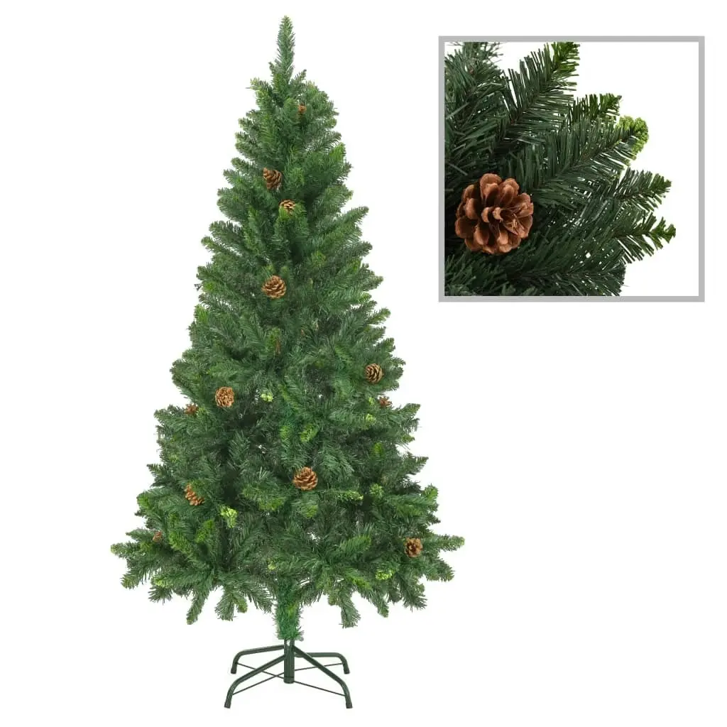 Artificial Pre-lit Christmas Tree with Ball Set Pine Cones 150 cm 3077892