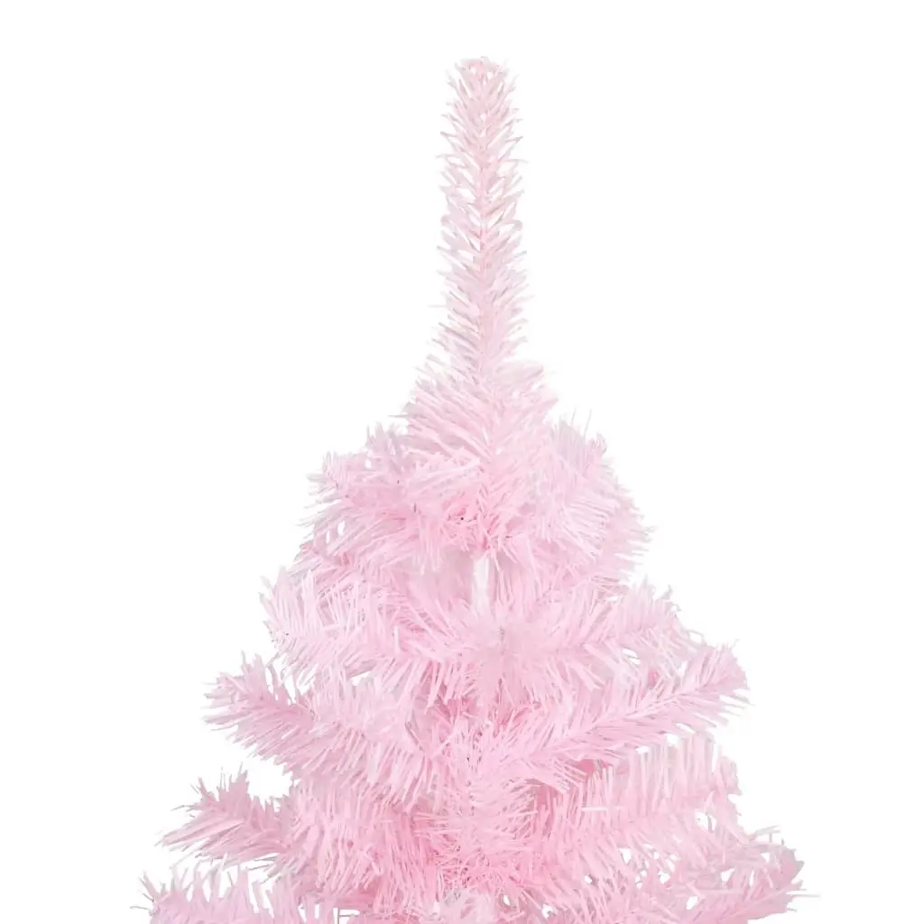 Artificial Pre-lit Christmas Tree with Ball Set Pink 210 cm PVC 3077672