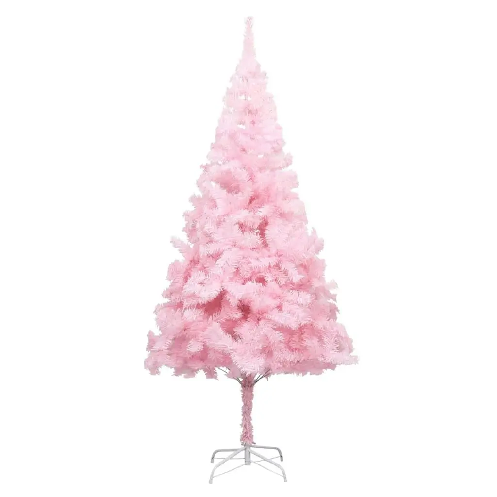 Artificial Pre-lit Christmas Tree with Ball Set Pink 210 cm PVC 3077672