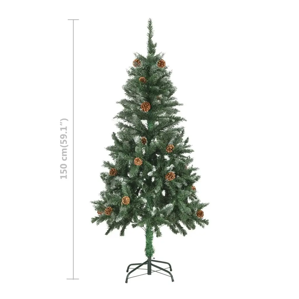 Artificial Pre-lit Christmas Tree with Ball Set Pine Cones 150 cm 3077895