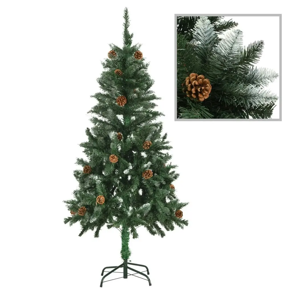 Artificial Pre-lit Christmas Tree with Ball Set Pine Cones 150 cm 3077895