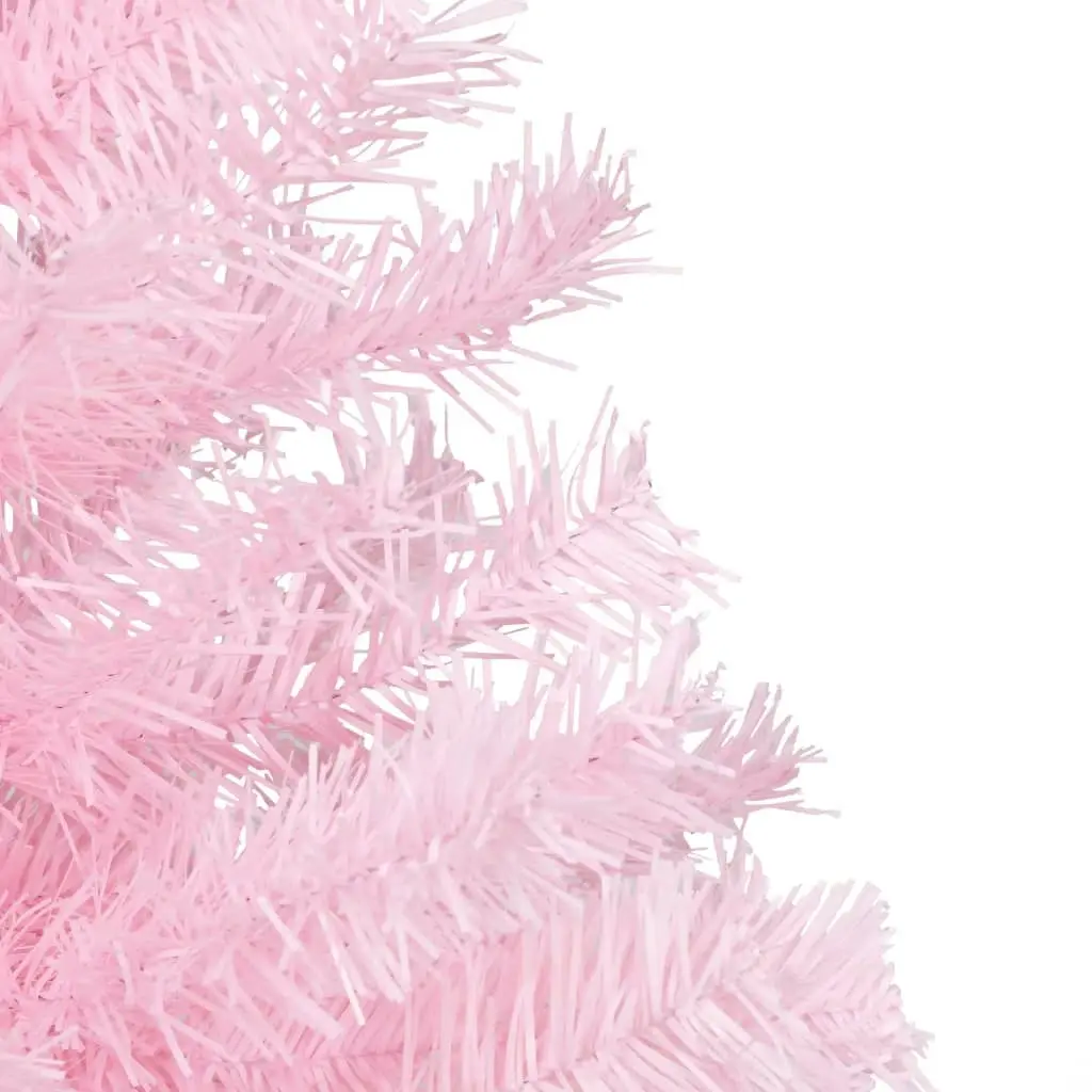 Artificial Pre-lit Christmas Tree with Ball Set Pink 240 cm PVC 3077673