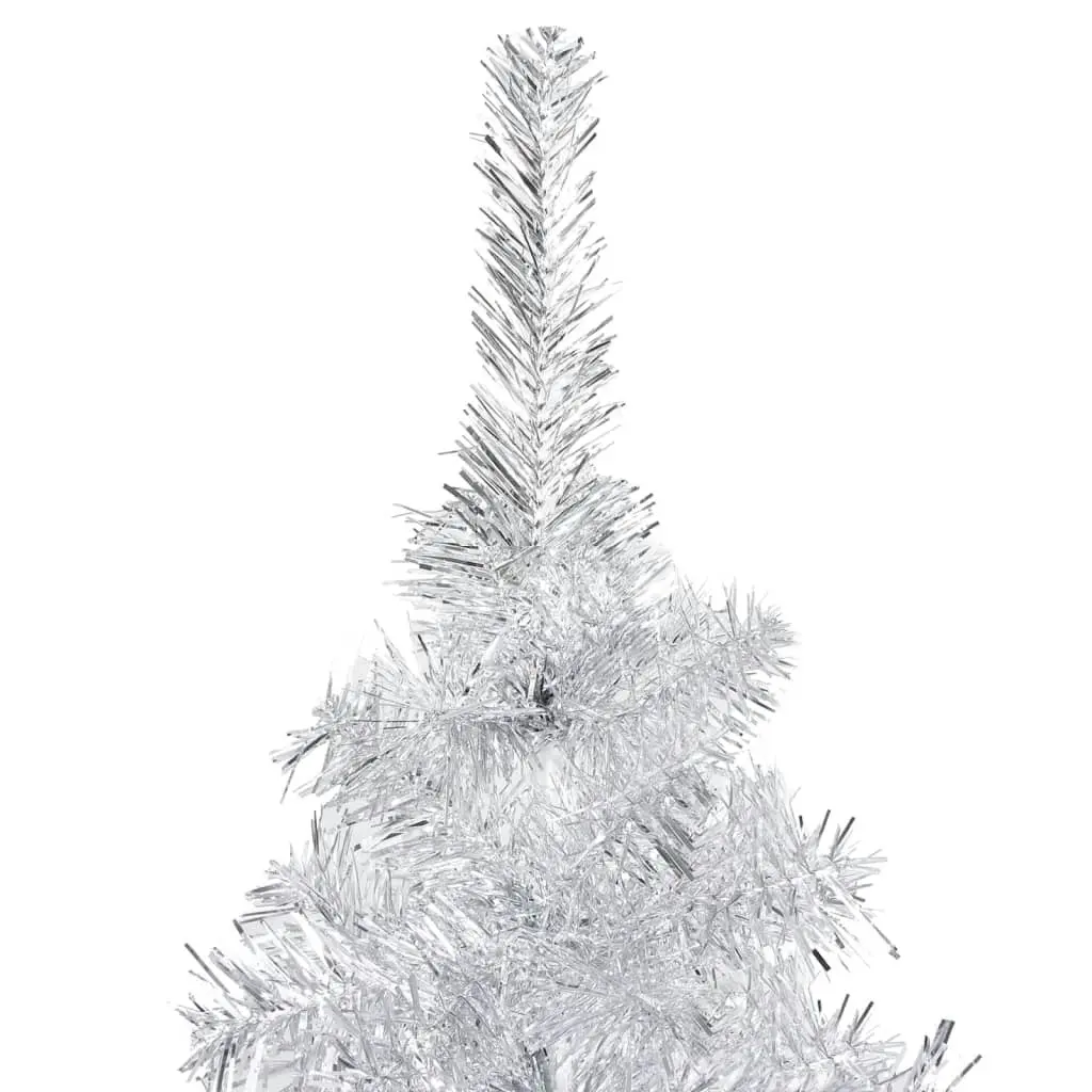 Artificial Pre-lit Christmas Tree with Ball Set Silver 240 cm PET 3077612