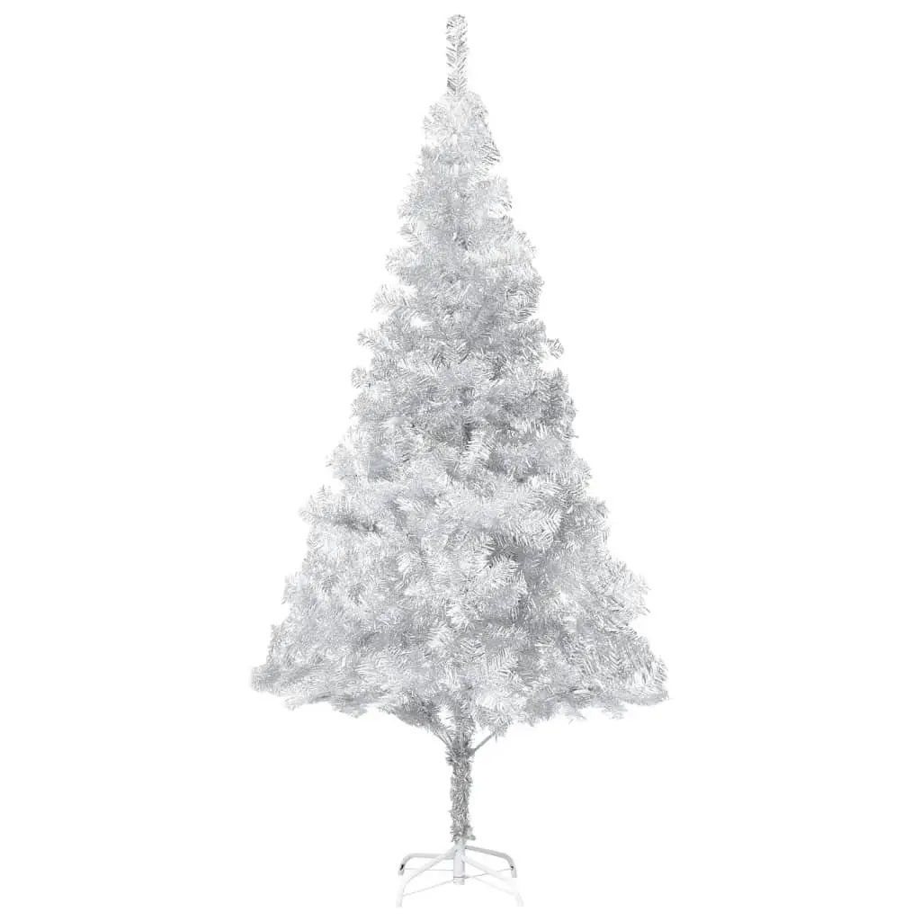 Artificial Pre-lit Christmas Tree with Ball Set Silver 240 cm PET 3077612