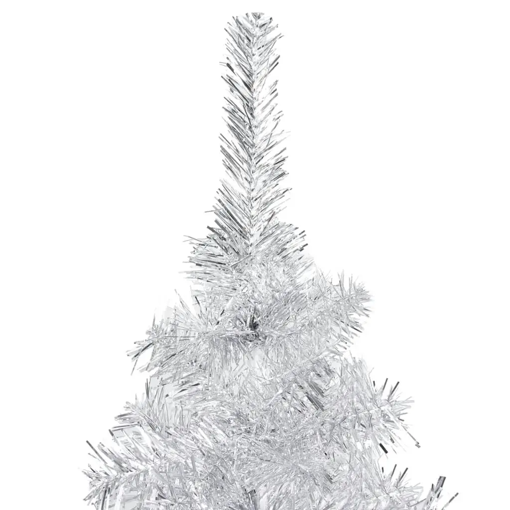 Artificial Pre-lit Christmas Tree with Ball Set Silver 240 cm PET 3077526