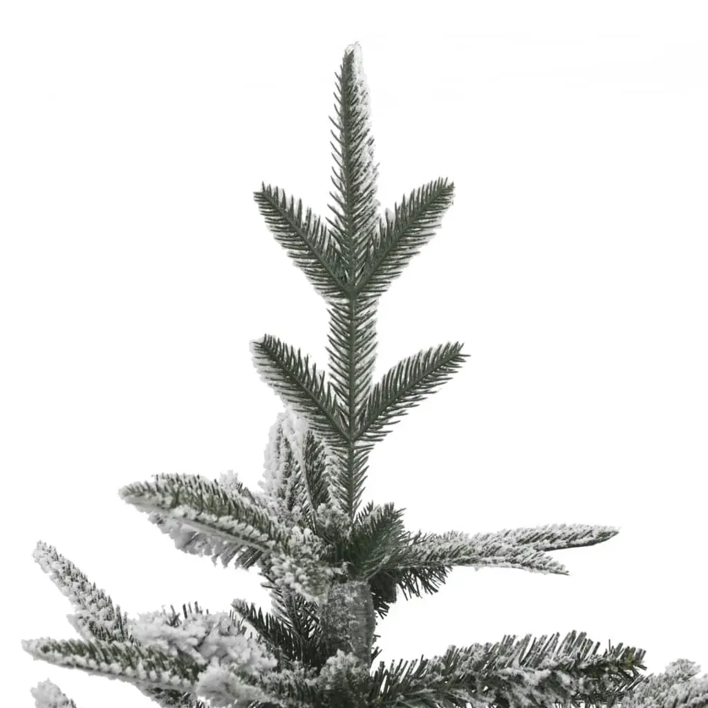 Artificial Pre-lit Christmas Tree with Flocked Snow 210 cm PVC&PE 3077786