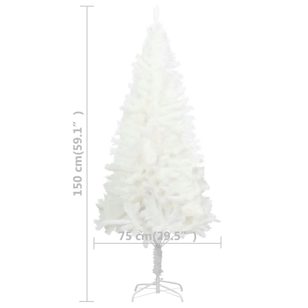 Artificial Pre-lit Christmas Tree with Ball Set White 150 cm 3077719