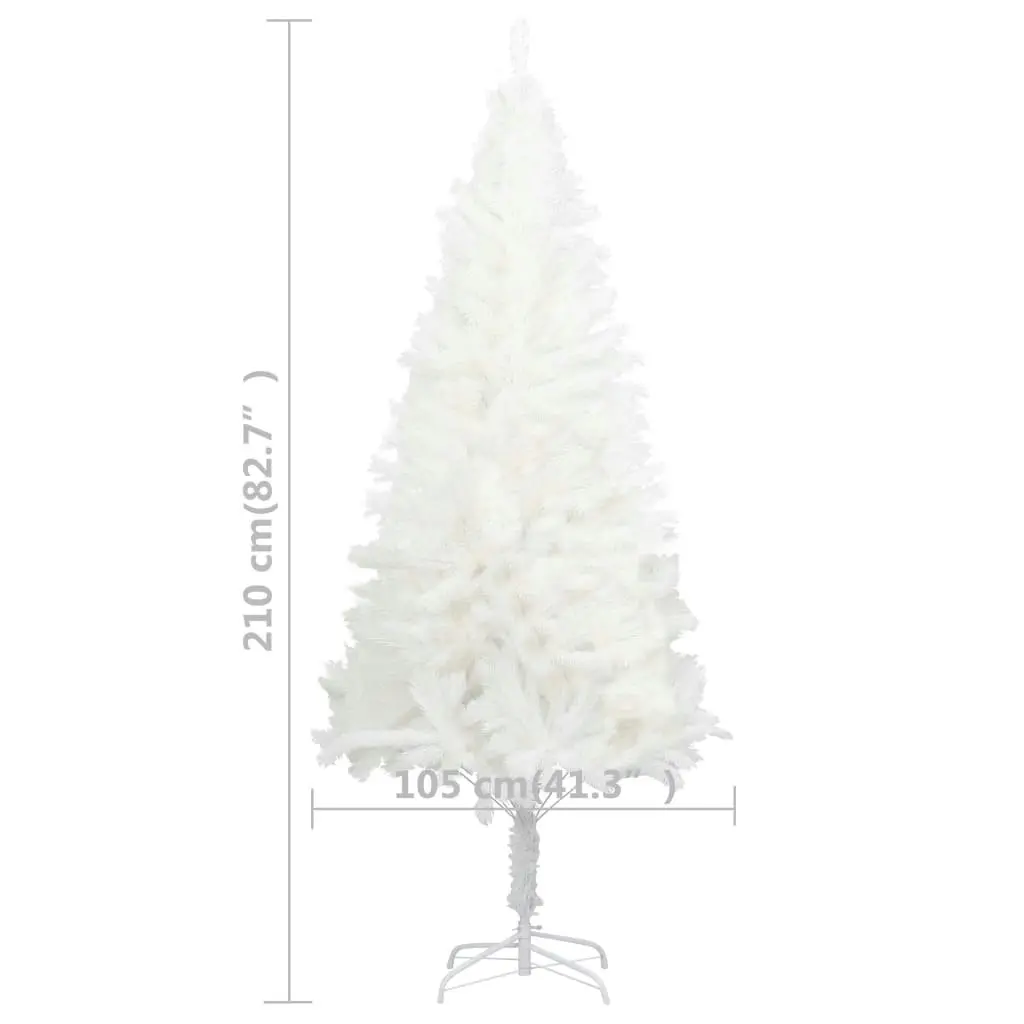 Artificial Pre-lit Christmas Tree with Ball Set White 210 cm 3077549