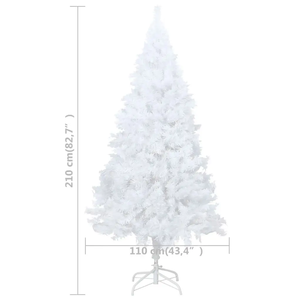 Artificial Pre-lit Christmas Tree with Ball Set White 210 cm PVC 3077628