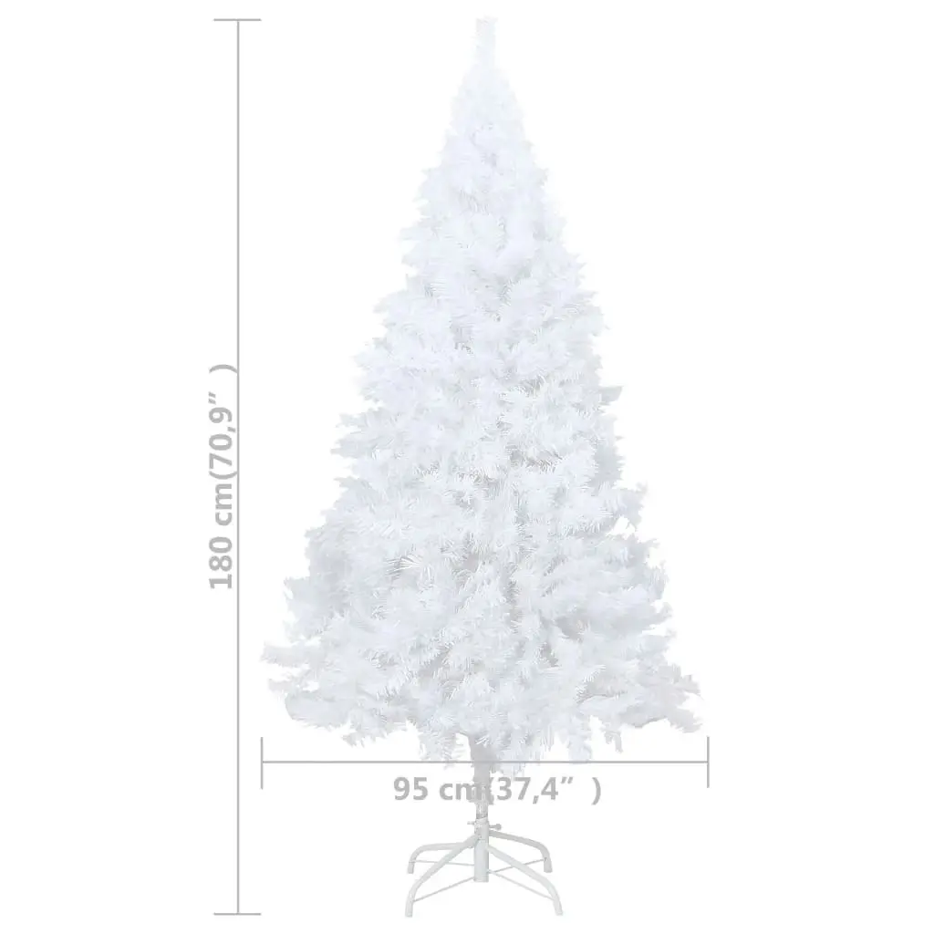 Artificial Pre-lit Christmas Tree with Ball Set White 180 cm PVC 3077713