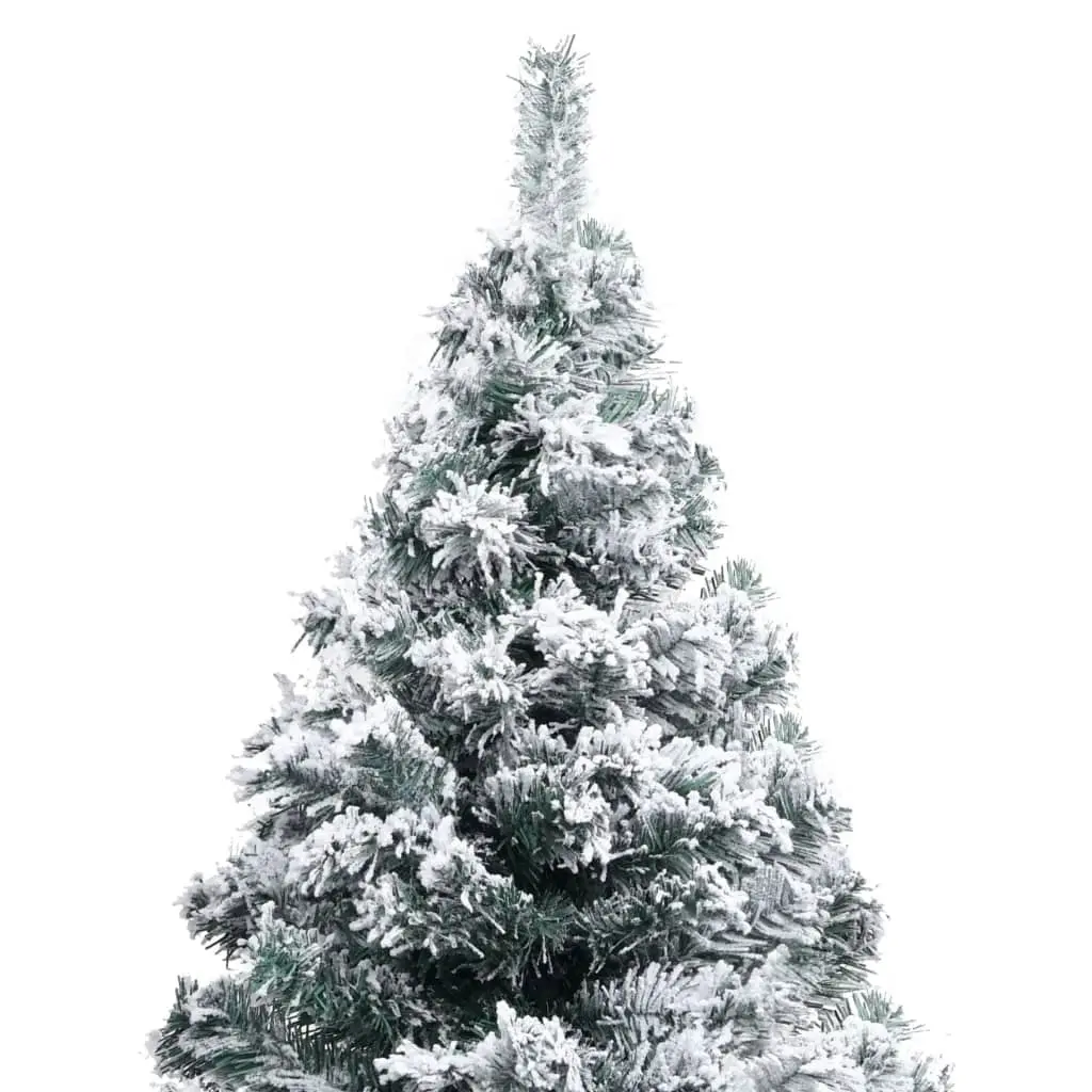 Artificial Pre-lit Christmas Tree with Flocked Snow Green 150 cm 3077766