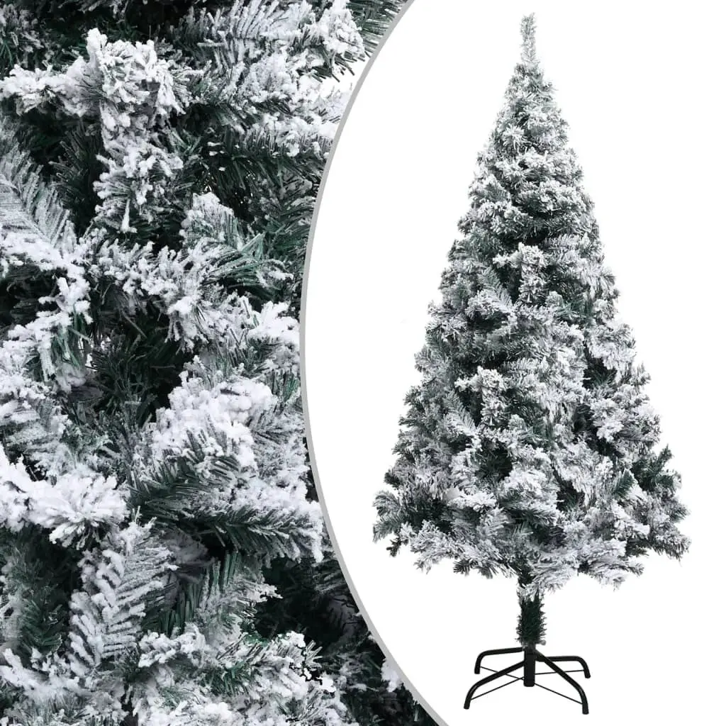 Artificial Pre-lit Christmas Tree with Flocked Snow Green 120 cm 3077765