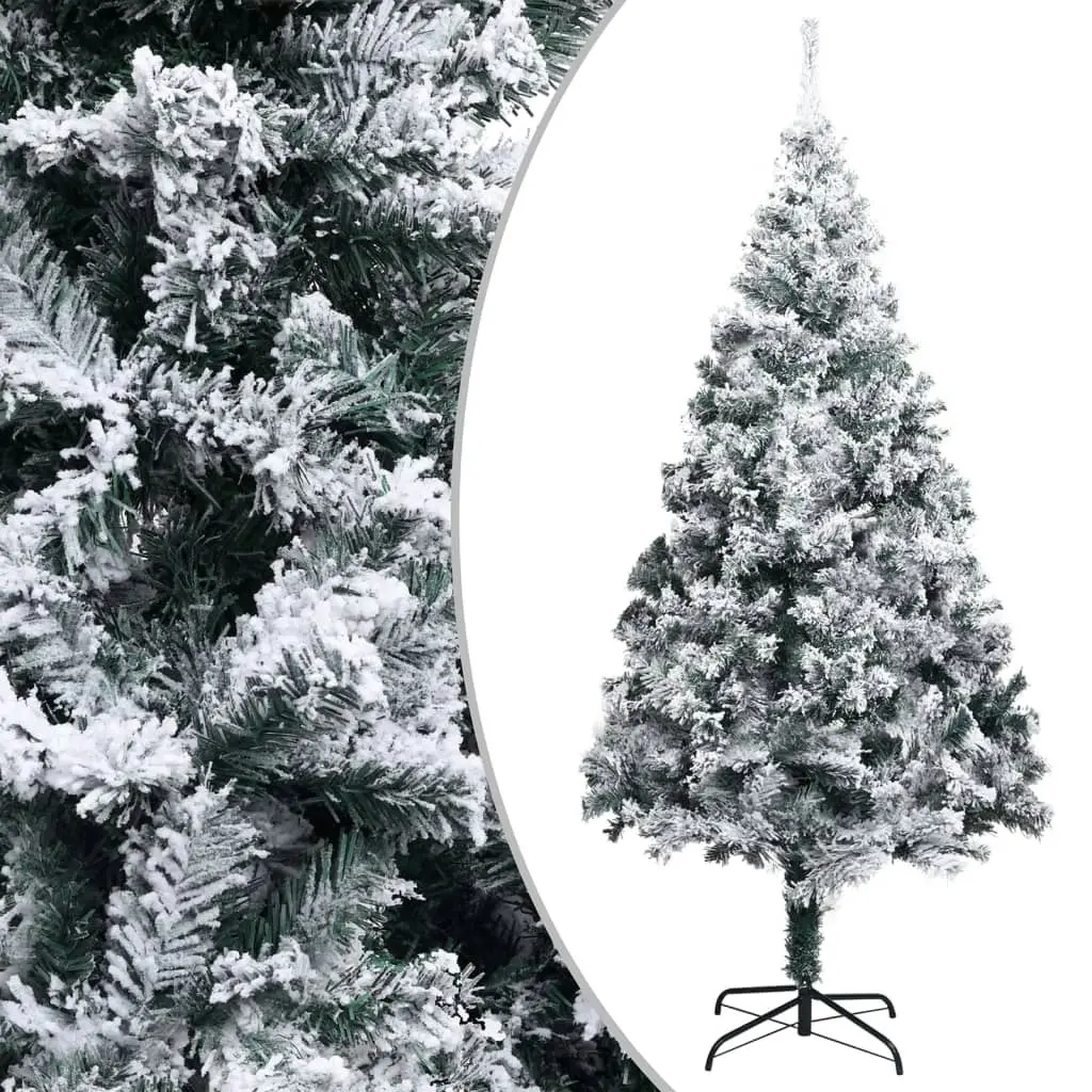 Artificial Pre-lit Christmas Tree with Flocked Snow Green 400 cm PVC 3077742