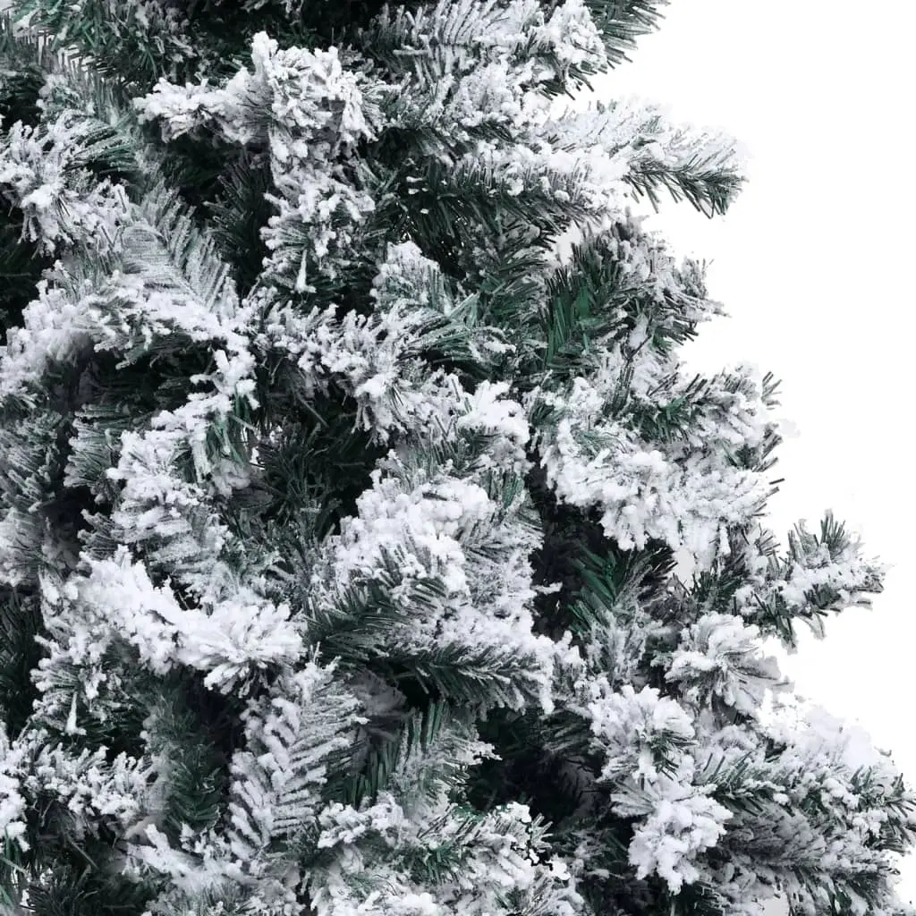 Artificial Pre-lit Christmas Tree with Flocked Snow Green 400 cm PVC 3077742