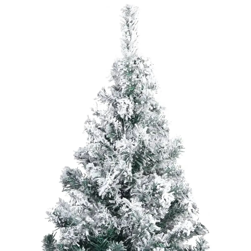 Artificial Pre-lit Christmas Tree with Flocked Snow Green 400 cm PVC 3077742