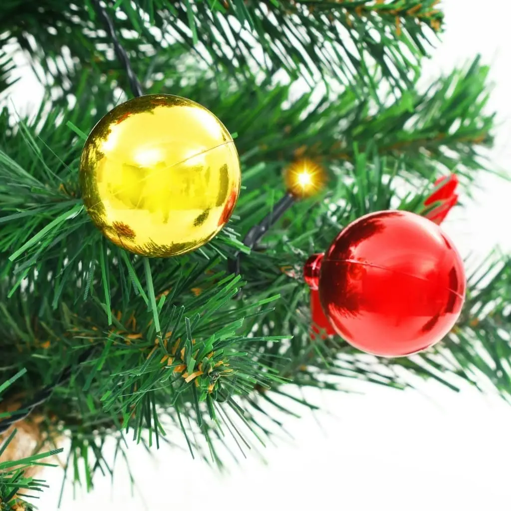 Artificial Pre-lit Christmas Tree with Baubles Green 64 cm 321505