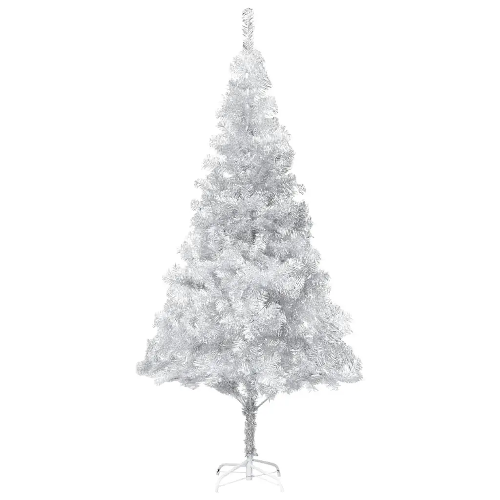 Artificial Pre-lit Christmas Tree with Stand Silver 240 cm PET 3077440