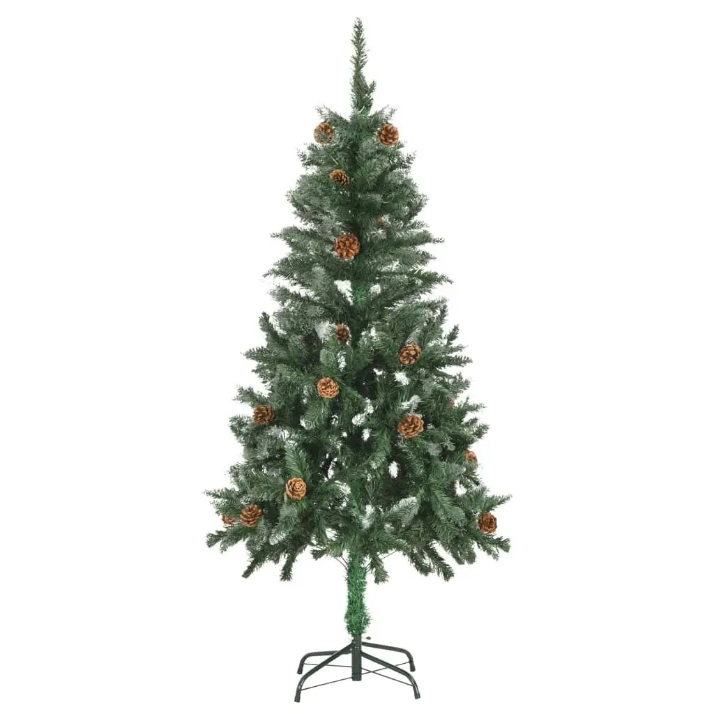 Artificial Pre-lit Christmas Tree with Pine Cones 150 cm 3077746