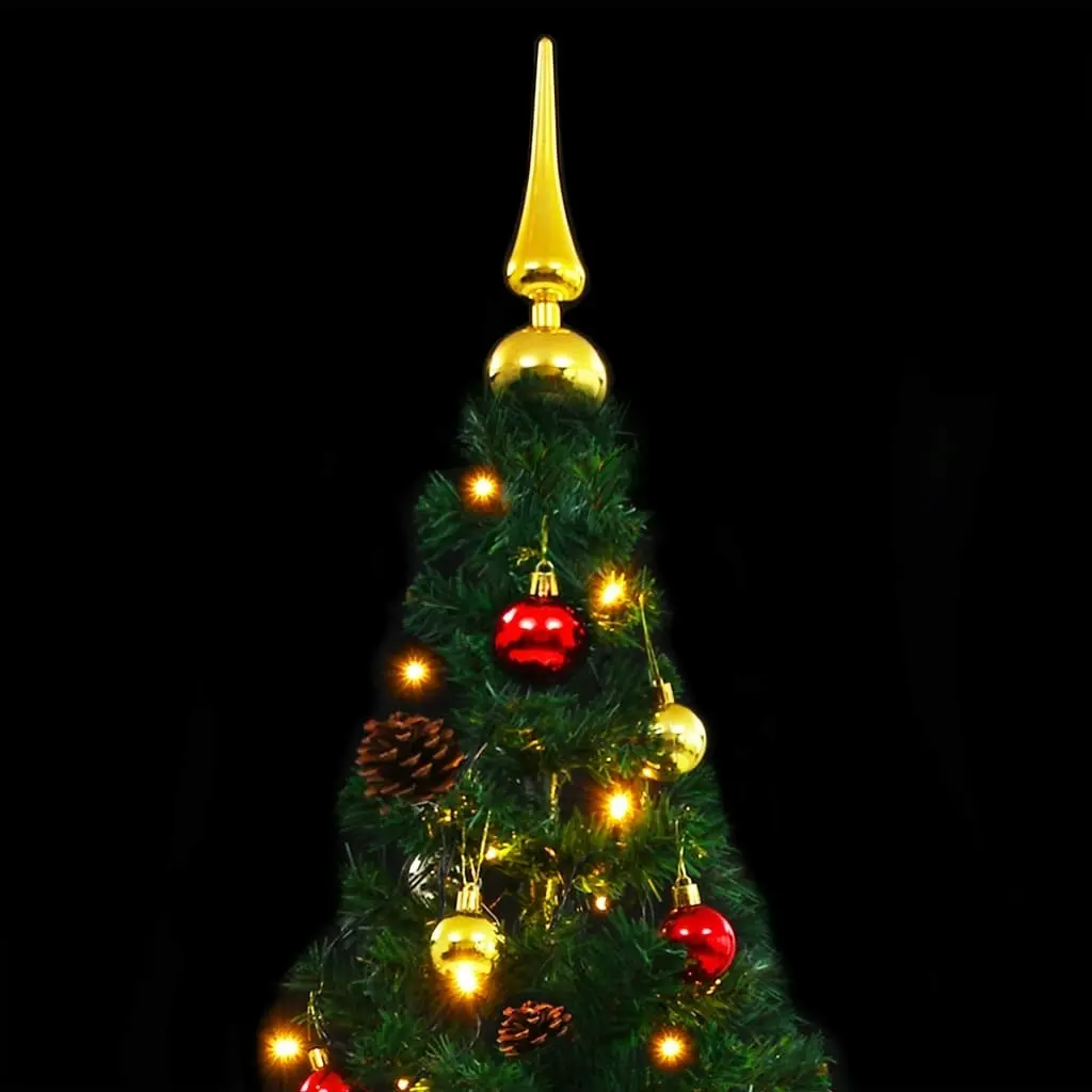 Artificial Pre-lit Christmas Tree with Baubles Green 150 cm 321499